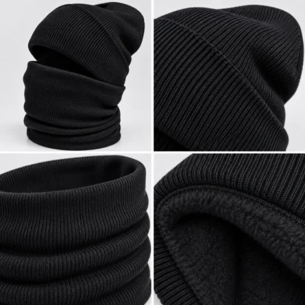 Custom Rib-Knit Beanie & Neck - Image 4