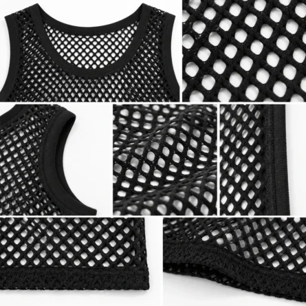 Custom Black Mesh Tank Top/Singlet - Image 5