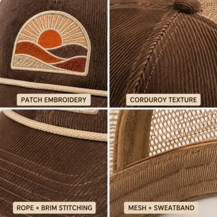 Custom Patch Embroidered Trucker Cap - Image 4