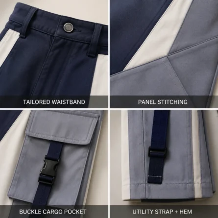 Custom Color Block Wide-Leg Bottoms - Image 2