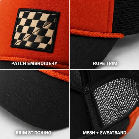 Custom Checkered Trucker Mesh Cap - Image 2