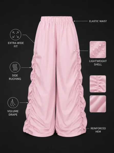 Custom Cloud Drape Pink Pants - Image 4