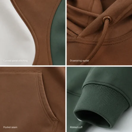 Custom Wave Panel Pullover Hoodie - Image 2