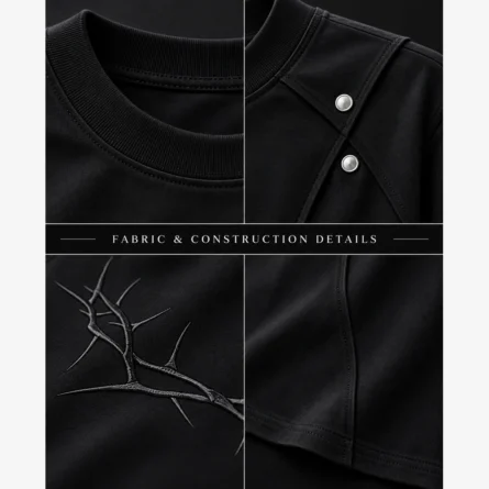 Custom Asymmetric Premium Streetwear T-Shirt - Image 3