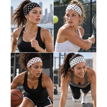 Custom Polka Dot Stretch Headband - Image 4