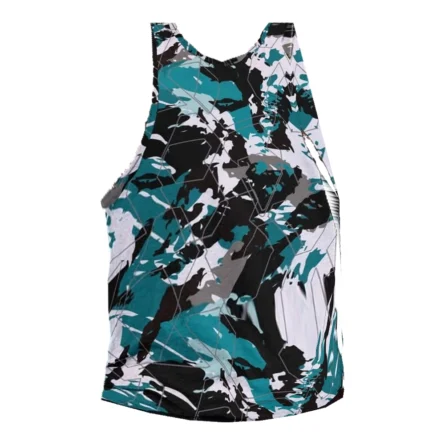 Custom Teal Camo Graphic Tank Top