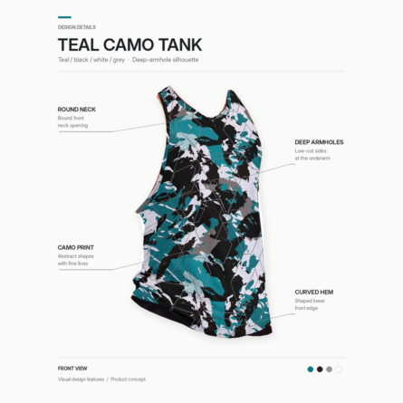 Custom Teal Camo Graphic Tank Top - Image 3