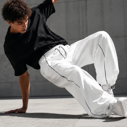 Custom-Piping Baggy Sweatpants - Image 3