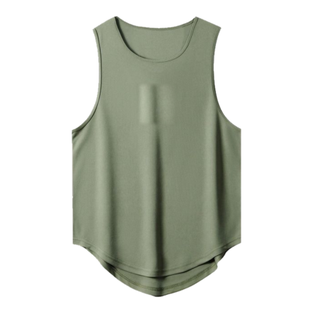 Custom Curved Hem Longline Singlet