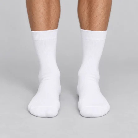 Custom Plain Crew White Socks