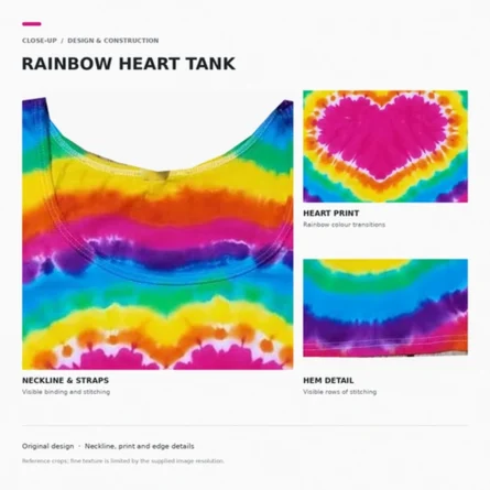 Custom Rainbow Tie-Dye Tank Top - Image 3