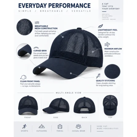 Custom Full Mesh Performance Cap - Image 4