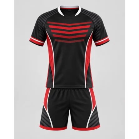 Custom Black & RedChevron Rugby Kit