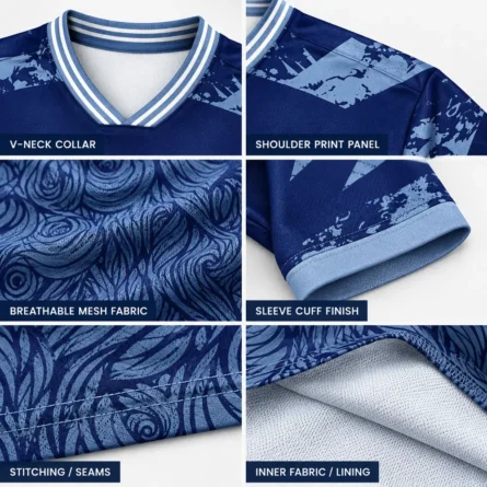 Custom Midnight Wave Soccer Jersey - Image 3