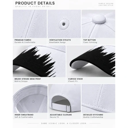 Custom Brushstroke Sports Cap - Image 5