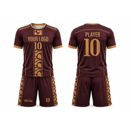 Custom Maroon & Gold Soccer Uniform