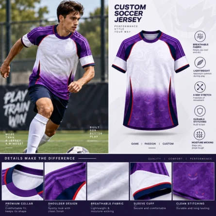 Custom Phantom Gradient Soccer Jersey - Image 2