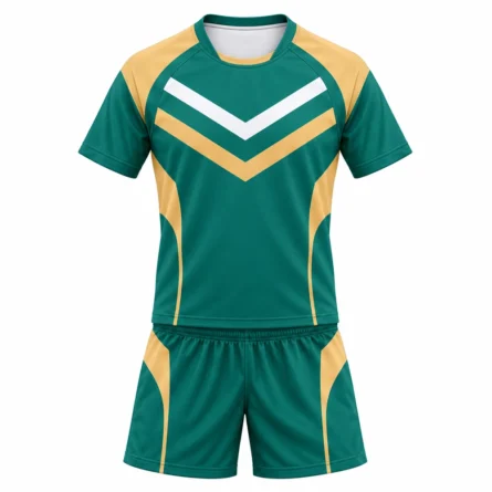 Custom Green & Gold Chevron Rugby Kit