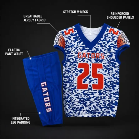 Custom Gators American Football Uniform Set - Image 3
