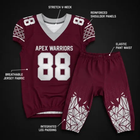 Custom Apex American Football Uniform Set - Image 3