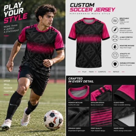 Custom Geometric Performance Soccer Jersey - Image 2