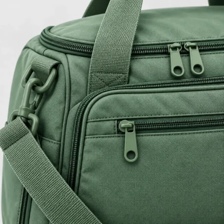 Custom Green Multi-Pocket  Duffel Bag - Image 4