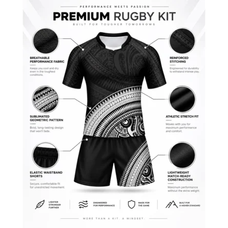 Custom Geometric Sublimated Rugby Kit - Image 4