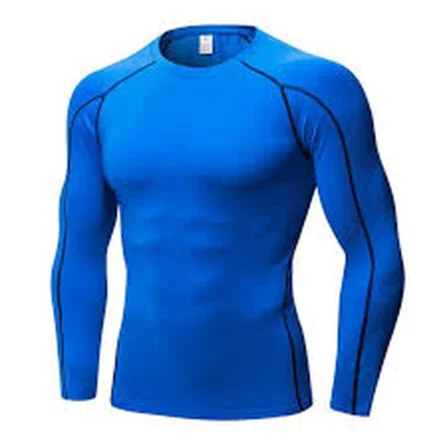 Custom Royal Blue Long Sleeve Compression Shirt