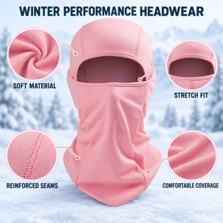 Custom Pink Breathable Mesh Balaclava - Image 2