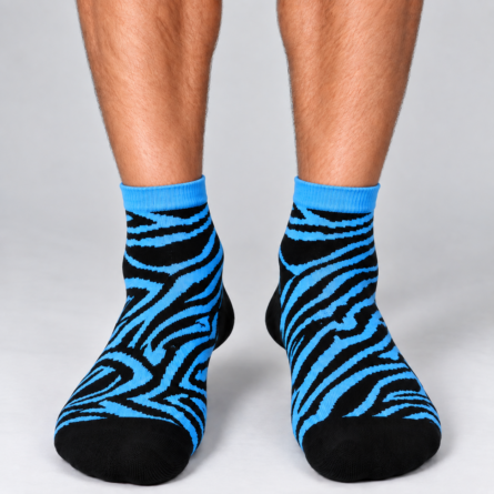 Custom Zebra Print Ankle Socks