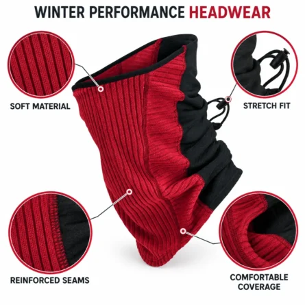 Custom Neck Gaiter with Adjustable Drawcord - Image 2