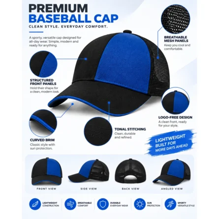 Custom Curved Brim Baseball Cap - Image 2