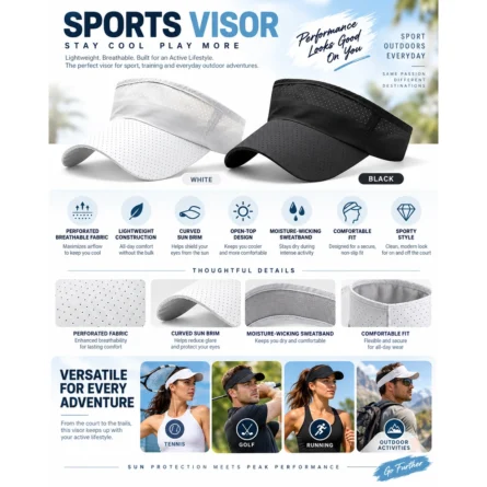 Custom Performance Sports Visor - Image 4