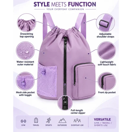 Custom Backpack Mesh Side Pocket - Image 3