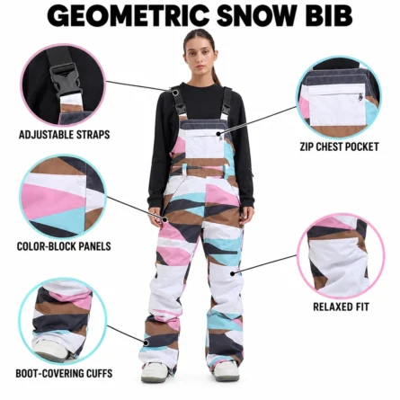 Custom Geometric Ski & Snowboard Bib - Image 2
