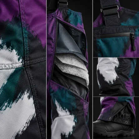 Custom Abstract Ski & Snow Bib - Image 3