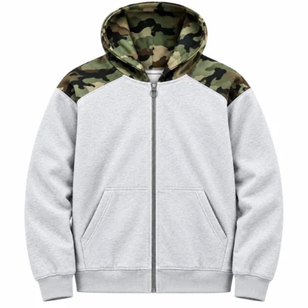 Custom Camo Panel Streetwear Hoodie