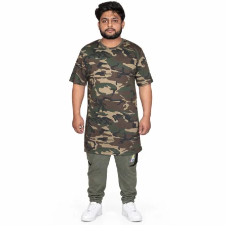 Custom Men Camo Longline T-Shirt Oversized