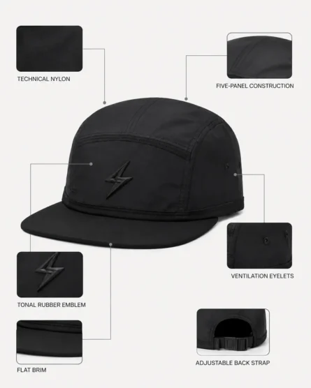 Custom Blackout 5-Panel Fashion Cap - Image 2