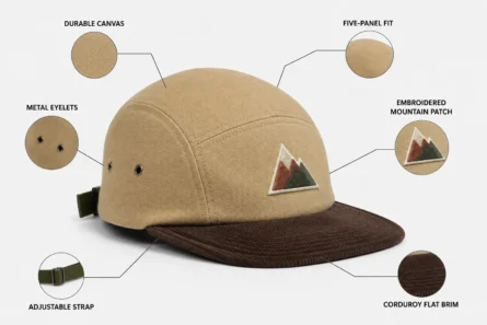 Custom Mountain Patch 5-Panel Cap - Image 2