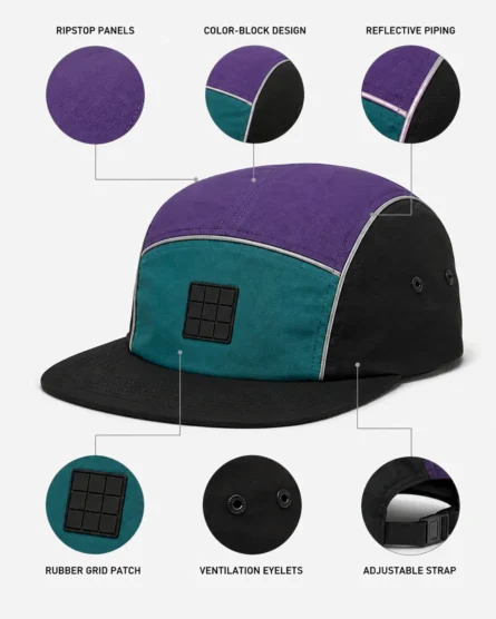 Custom Color-Block 5-Panel Fashion Cap - Image 2