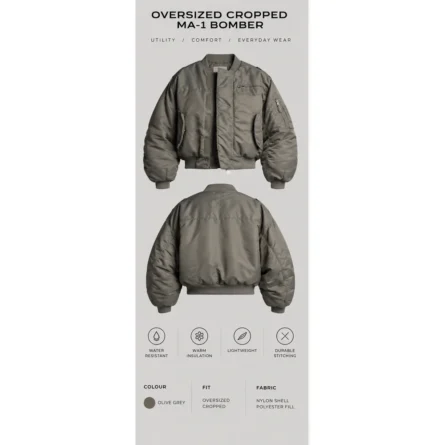 Custom Oversized Padded Bomber Jacket - Image 4