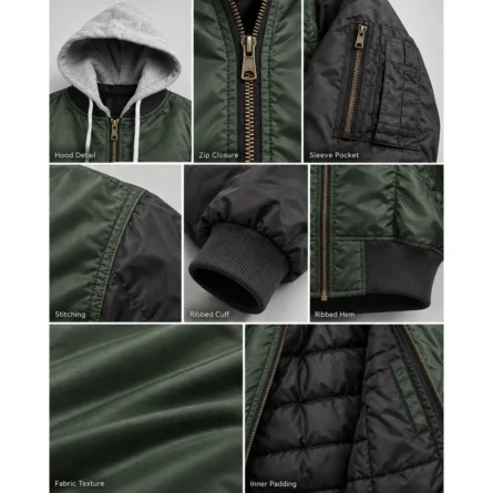 Custom Oversized Streetwear Bomber Jacket - Image 4