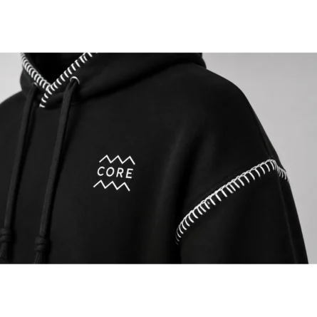 Custom Contrast-Stitch Oversized  Hoodie - Image 3
