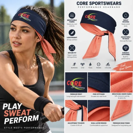 CORE Tie-Back Sports Headband - Image 3