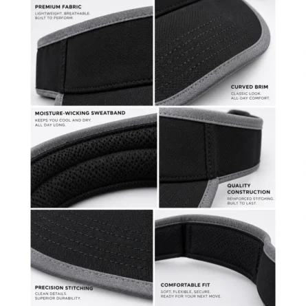 Custom Sports Visor with Gray Trim - Image 4