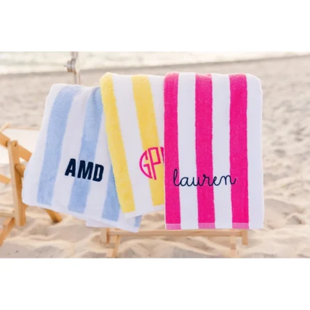 Custom Personalized Striped Towel