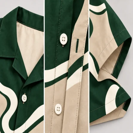 Custom Abstract Camp-Collar Shirt Streetwear - Image 2