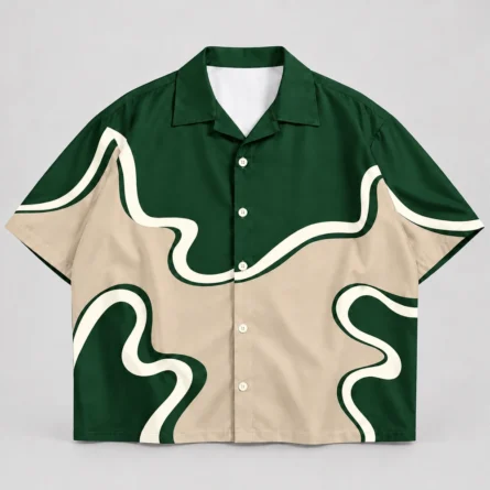 Custom Abstract Camp-Collar Shirt Streetwear