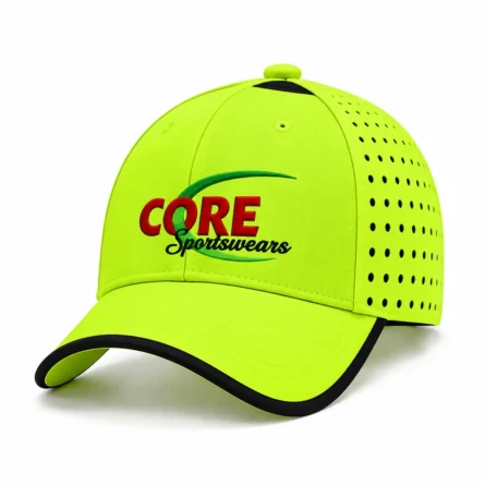 Custom Neon Yellow Performance Sports Cap